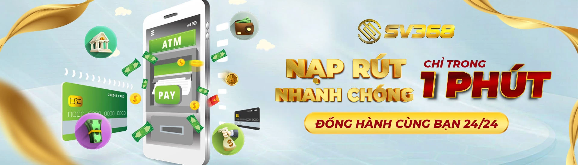 nạp rút nhanh chóng chỉ trong 1 phút